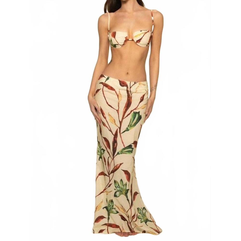 NEW MONTCE natalia maxi skirt in rooted floral